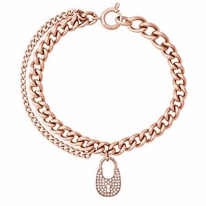 Michael Kors Heritage Pave Padlock Bracelet